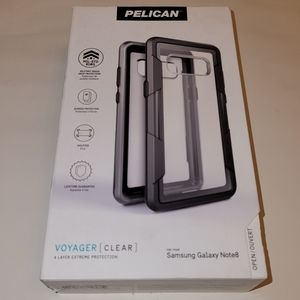 PELICAN - Voyager Case & Holster for Samsung Galaxy Note8 - Gray/Clear - NEW